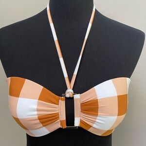 Antonio Melani Plaid Swimsuit Bikini Top